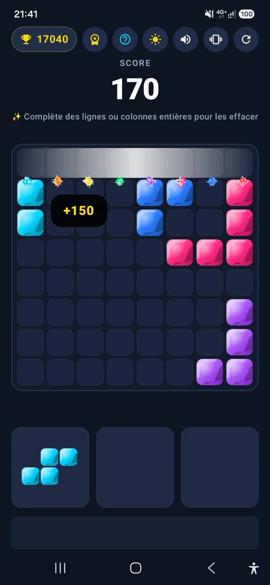 Block Puzzle In-Game Action